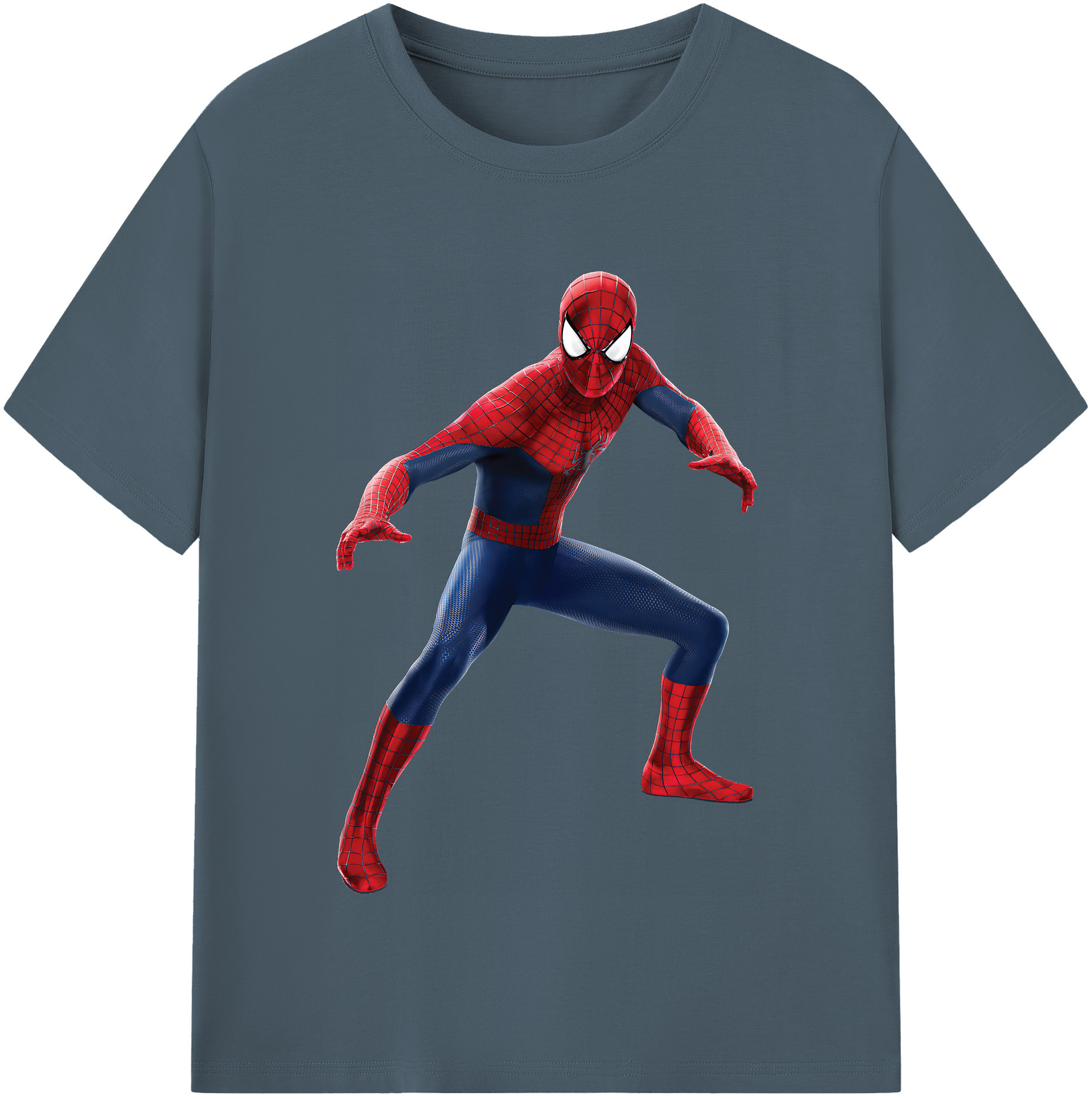 （画像用） Spider Man スパイダーマン 綿100％半袖Tシャツ（フロントプリント）